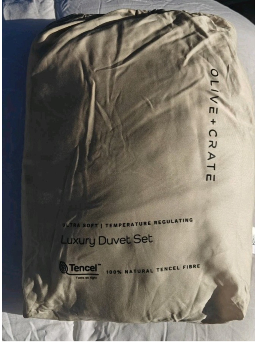 OLIVE & CRATE EUCALYPTUS - QUEEN DUVET COVER SET OATMEAL [Pillowcases Included] - Picture 4 of 4